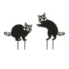 Lin's Wood Pack of 2 Garden Decoration Rust Raccoon, Garden