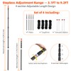 Heavy Duty Telescoping Tarp Poles, Set of 4-4-Section Adjustable 3.1FT