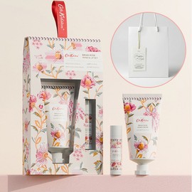 (Gift packaging) Cath Kidston Briar Rose Hand Cream Lip Balm Shopping Bag Set, 1 Set / (선물포장) 캐스키드슨 브라이어 로즈 핸드크림 립밤 쇼핑백 세트, 1세트