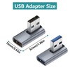 ZIXINZIYI USB 90 Degree Adapter, Right Angle USB-A Male to