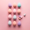 T4B ILU Pink Drop-Shaped Medium Makeup Sponge for Foundation, Concealer