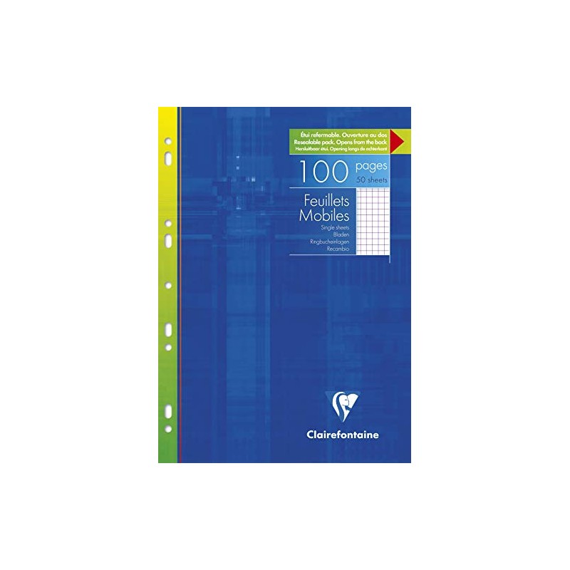 Clairefontaine 1732C Ring Binder Pad A4 50 Sheets