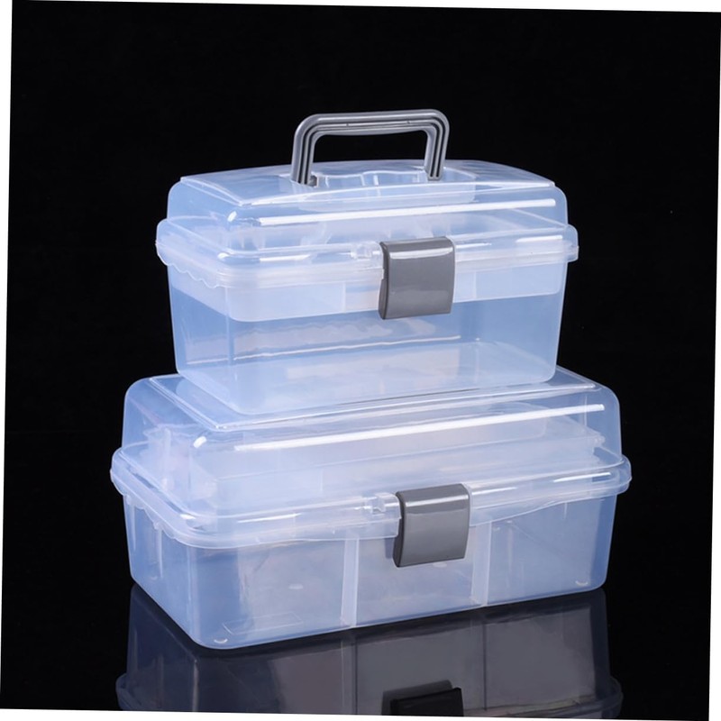 IWOWHERO Foldable Nail Tool Box Multi Functional Cosmetic Case Three