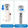 2 Pack Dishwasher Faucet Adapter Dishwasher Snap Adapter Connection Portable