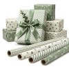 4 Rolls Sage Green Wrapping Paper- 17 x 120 in