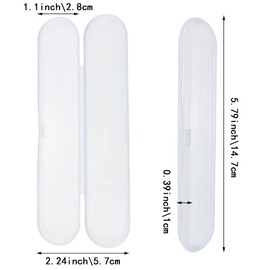 8 PACK Glass Nail File Case, Clear Glass Nail Files Case, Acne Needle Blackhead Acne Needle Organizer Case, Clear Box for Nail Tool for Storage Organizer Case