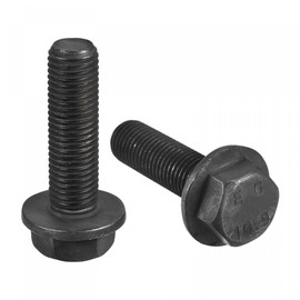 sourcing map Metric M16x55mm Hex Flange Bolts, 2pcs 10.9 Grade Carbon Steel Hexagon Head Screws