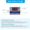RUIZHI XH-W3001 Digital LCD Display Temperature Controller, DC 24V/240W Thermostat