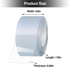 Curtain Drapery Ring Tape for Smooth Curtain Gliding Smooth and Silent Curtain Rod Slide Curtain Tape for Curtain Rings Drapery Ring Slide Tape Prevents Curtain Rings from Catching on Rods（118IN）