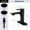 TONNY Matte Black Bathroom Faucet, Single Hole Bathroom Sink Faucet
