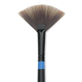 Utrecht Manglon Synthetic Brush - Fan, Size 8, Long Handle
