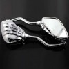 Unbranded Chrome Skull Rear View Mirrors for Honda Shadow VT
