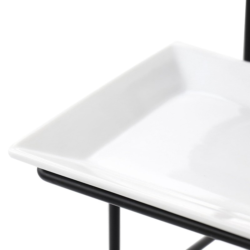 Elama Porcelain 3 Tier Rectangular Serveware Set (ELM-213)