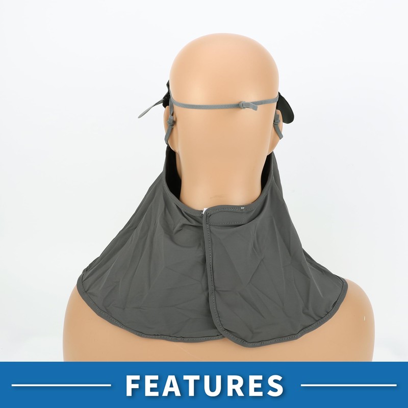 A ABSOPRO Full Face Mask Brim Design Adjustable 13.78" Windproof