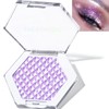 Wugbc Blue Glitter Eyeshadow Palette, Multichrome Chameleon Cream to Powder
