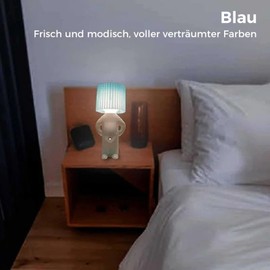 A Creative Lamp of the Little Shy Man, Funny LED Table Lamp, Romantic LED Bedside Lamp, Bedroom Lamp, Creative Night Light for Bedroom, Living Room Decoration (White)