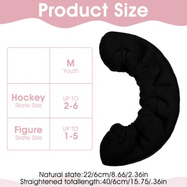 Tucnoeu Ice Skate Blade Covers,Ice Skate Guards for Hockey Skates,Skate Guards Winter Skate Guards Kids Hockey Skate Blade Protector Guards for Most Ice Skates (Black,1Pair)