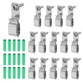 MECCANIXITY 15Pack String Light Hanger Hooks LED Strip Light Holder for 7x10mm Width Strip, Stainless Steel Cord Organizer for Hanging Christmas Light Wall Cable Fairy Lights