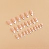 Silver French Tip Press on Nails Short Medium Almond Shape