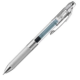 Pentel XBLN75TL-N2 Gel Ink Ballpoint Pen, ENERGEL IN FREE, 0.5mm, Rough Gray, 5 Pens