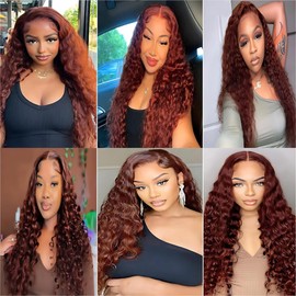 Copper Red Kinky Curly Human Hair Bundles Color 33 18 20 22 Inch Reddish Brown Jerry Curly Bundles Remy Hair Extensions