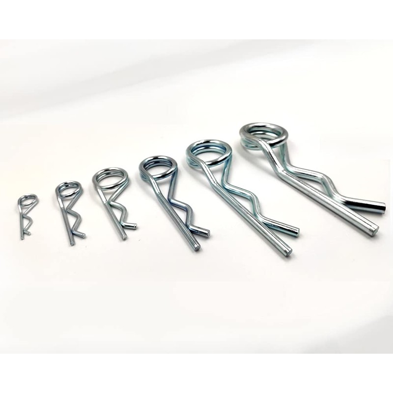 Double Ring R-Clip Pins R Shape Spring Pin Galvanised Trailer
