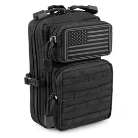 LIVANS Tactical Molle Utility Pouch, EDC Tool/Tactical Phone, Mini Waist Pouches Medical IFAK Pack Design of 3-Day Assault Backpack