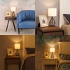 COTULIN Black Bedside Table Lamp,Small Nightstand Lamp for Bedroom,Modern Desk