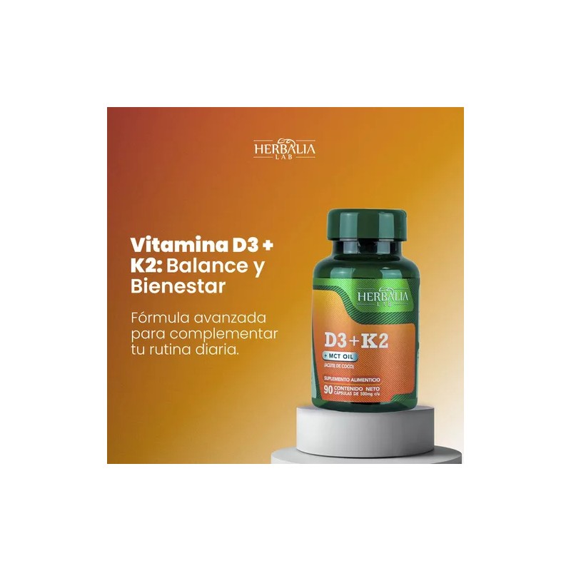 Vitamina D3 + K2 - MCT - Apoyo Óseo -