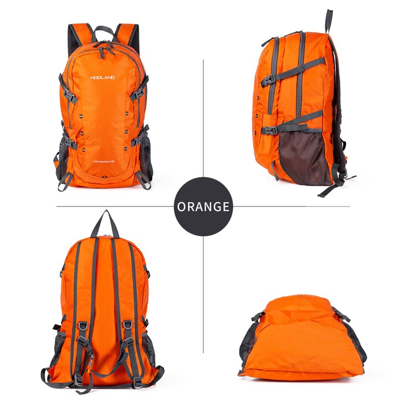 Sharkborough NODLAND Outdoor Backpack Folding Backpack Sports 40L Orange