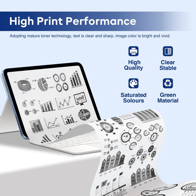 TN850 Toner Cartridges 2BK High Yield Compatible for Brother HL-L6200DW