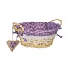 Premier Housewares Round Picnic Blanket Basket Hamper Handles Picnic Basket