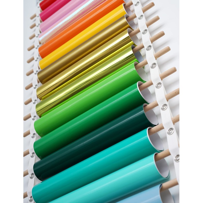 ZENXUS Vinyl Roll Holder, 25 Rolls, Craft Roll Storage and