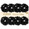 Yanibest Satin Scrunchies for Women-No Crease Silk Scrunchies for Girls