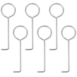 Pack of 6 Drain Key Lifting Hooks, Floor Drain Hooks, Disassembly Key Hooks, Stainless Steel Silver Drain Grate Puller for Kitchen, Bathroom, Drain Grate