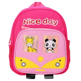 Kindergarten Backpack Kid Book Bag Elementary School Baby Kids Cartoon BackpackRose Red