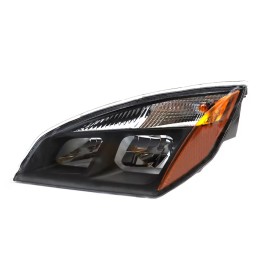 For Freightliner Cascadia 2018+ Black Headlights Replacement Head Lamps Truck Front Lighting AssemblyLight Color: White, Lamp Type: Hid Xenon, Specification: right