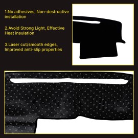 ZTT For Toyota 4Runner 2003-2009 Anit Silp Dashboard Pad Dash Cover Mat Carpet Black