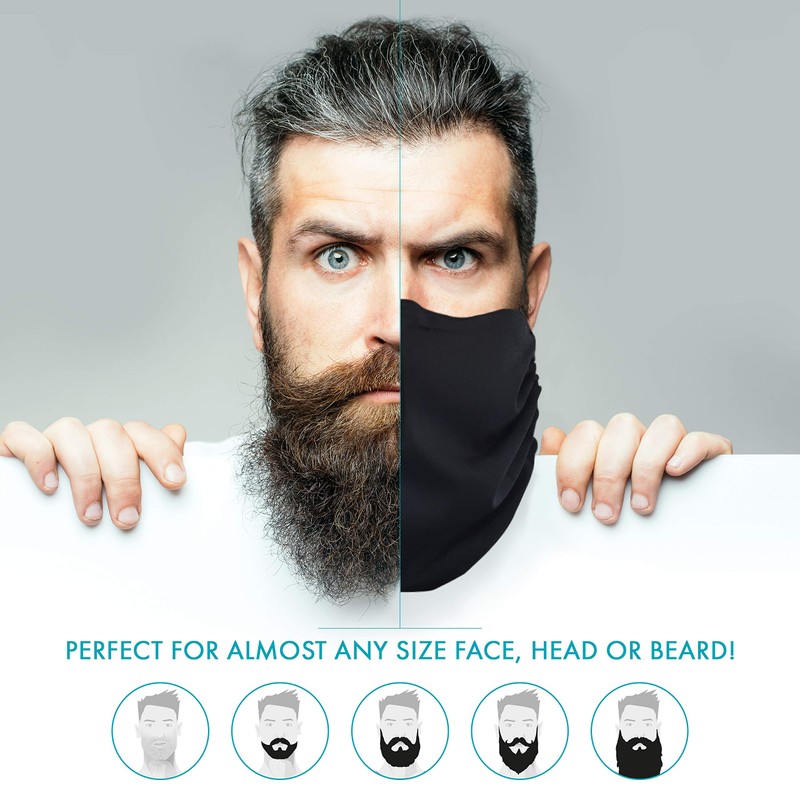 MASHELE Oversized Face and Beard Cotton Reusable Covering for Bearded