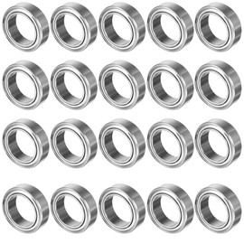 TOP-VIGOR 20Pcs MR128ZZ Deep Groove Ball Bearings, 8mm x 12mm x 3.5mmDouble Sealed Industrial Bearings, Chrome Steel Skateboard Bearings for Electrical Instrument Equipment
