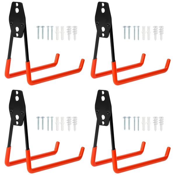 Faankiton Pack of 4 Wall Hooks Garage, Heavy Duty Garage