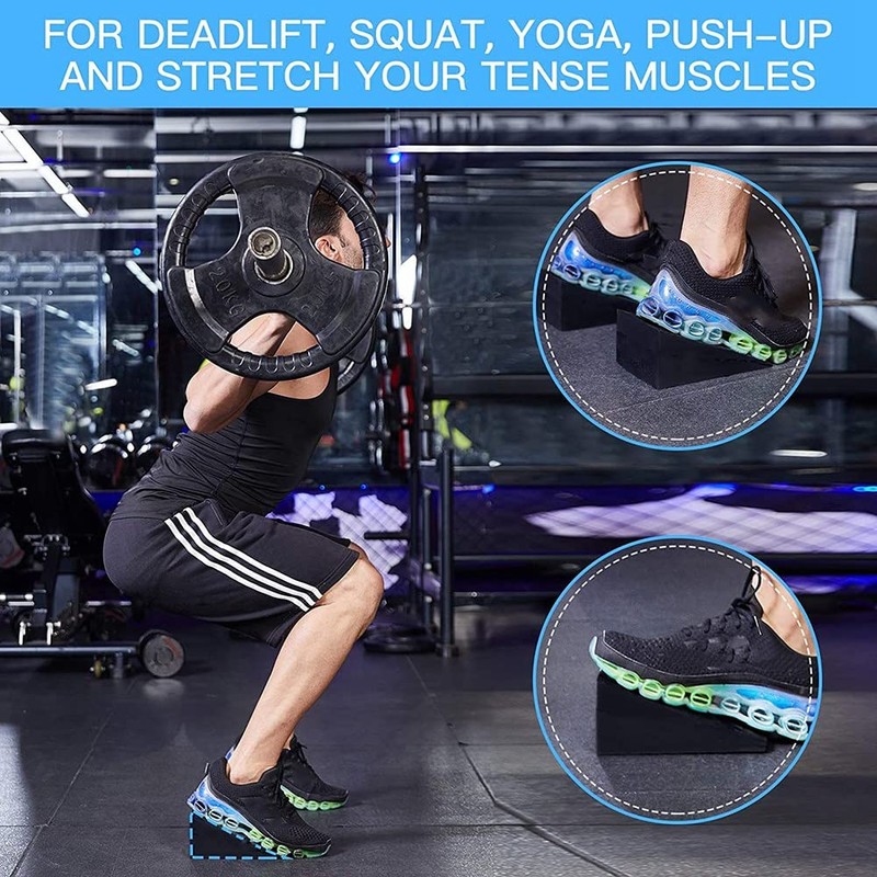 2 Pieces Yoga Mats, Adjustable Squat Ramp, Inclination Board, Improve