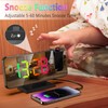 Petilleur Projection Alarm Clock for Bedroom Ceiling, 180° Rotatable Projector