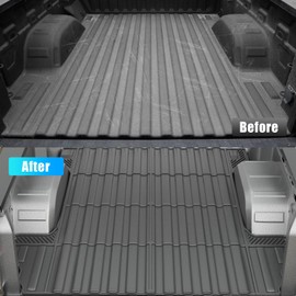 Dattumar Truck Bed Mat Tailgate Mat Compatible with 2019-2025 Chevy Silverado 1500 or GMC Sierra 1500 5.8Ft Bed All Weather Protection TPE Accessories (19-25 Silverado & Sierra 1500 5.8FT)