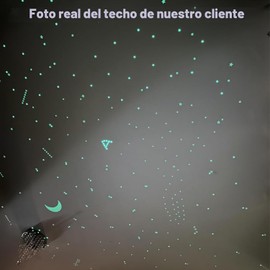 Calcomanías de estrellas que brillan en la oscuridad, decoración para techo, 633 unidades, calcomanías realistas en 3D, decoración brillante, perfectas para recámara de niños, ropa de cama, regalos de