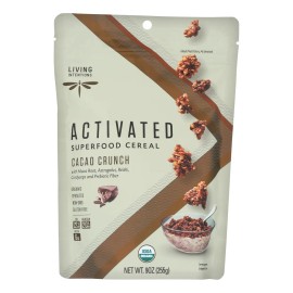 UD_Living Intentions Organic Superfood Cacao Crunch Breakfast Cereal 9 oz Granola in Box Packaging for Children Case of 6 Cups