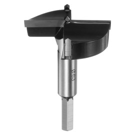 QUARKZMAN Forstner Drill Bit 63 mm (2-1/2 Inch) Made of Tungsten Carbide, Wood Forstner Bit Opener Cutter for Hinge Holes in Woodworking, Black