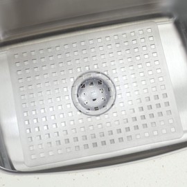 iDesign Euro Kitchen Sink Protector Mat - Regular, Pack of 2, Clear