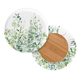 Fiqyvagox Branch Leaf White Anti-Slip Circle Stool Covers Soft Machine Washable Round Bar Stool Seat Covers Smooth Slipcover for Swivel Chairs, Counter Stools