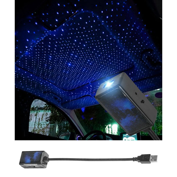 RACOONA Car Light,Lights for Car,USB Car Roof Star Night Light,Car Accessories Star Projector Night Light,Car Led Lights Interior,Flexible Interior Lamp,Car Led Lights for Car Decoration (Violet Blue)